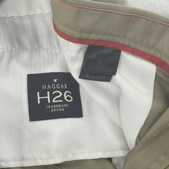 HAGGAR H26 Shorts Men's Size 38 Khaki Cotton Polyester - Picture 5 of 7
